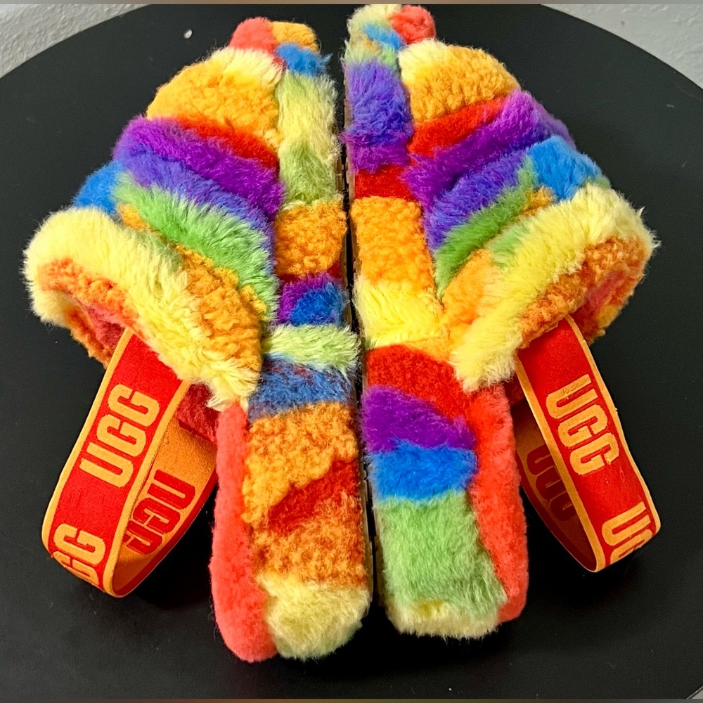 UGG Fluff Yeah Cali Collage Rainbow Sheepskin Fur… - image 11